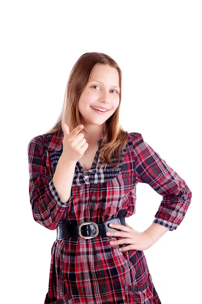 Menina adolescente feliz posando — Fotografia de Stock