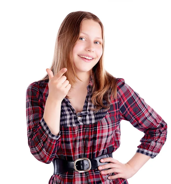 Menina adolescente feliz posando — Fotografia de Stock