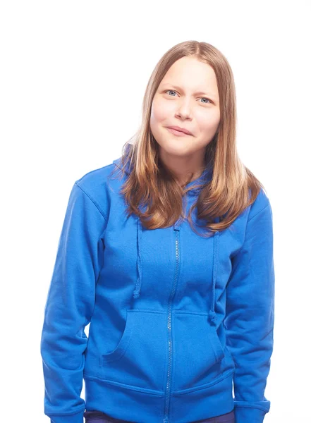 Happy teen girl making funny faces — Stock Photo, Image