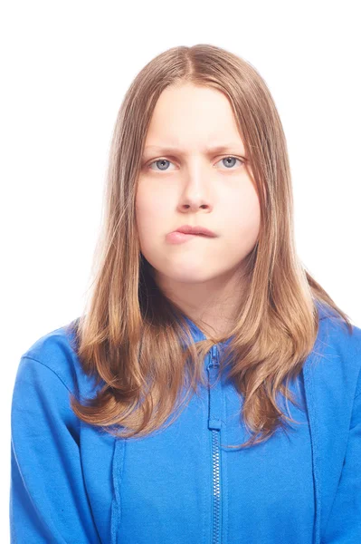 Gelukkig tiener meisje maken funny faces — Stockfoto