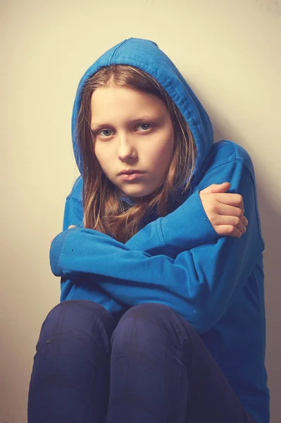 Beggar teen girl — Stock Photo, Image