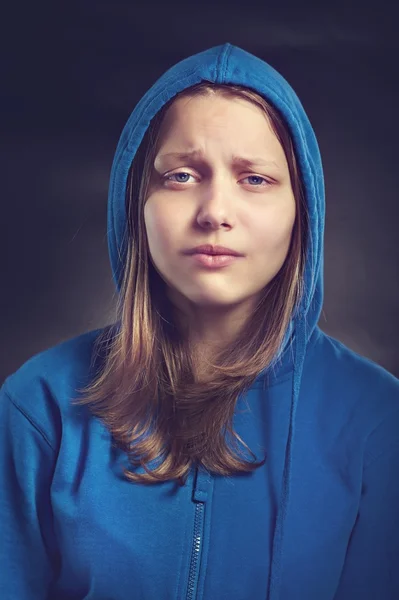 Triste menina adolescente — Fotografia de Stock