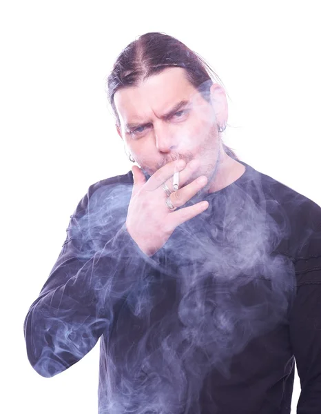 Dude smoking — Stock Photo, Image