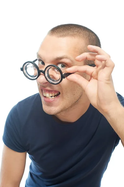 Blbeček s brýlemi — Stock fotografie