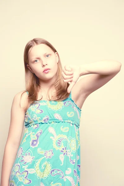 Unhappy teen girl — Stock Photo, Image