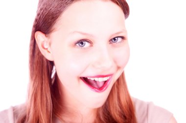 genç kız şaşırmış