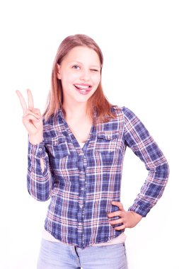 genç kız el hareketi