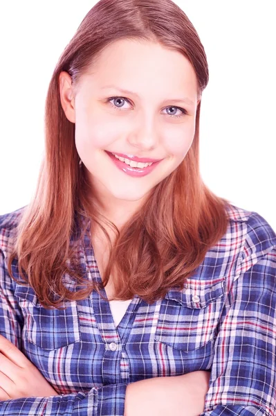 Έφηβος κορίτσι χαμογελά — Φωτογραφία Αρχείου
