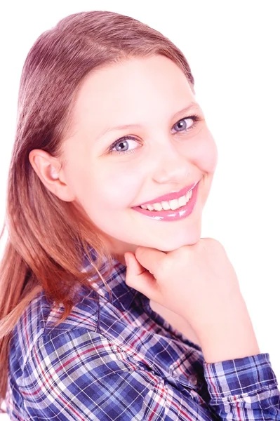 Teen flicka leende — Stockfoto