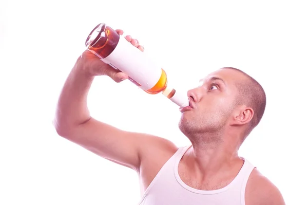 Drinking man — Stock Photo, Image