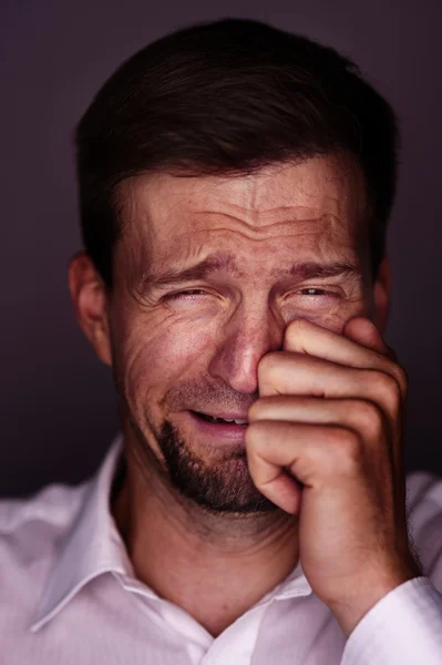 Uomo che piange — Foto Stock