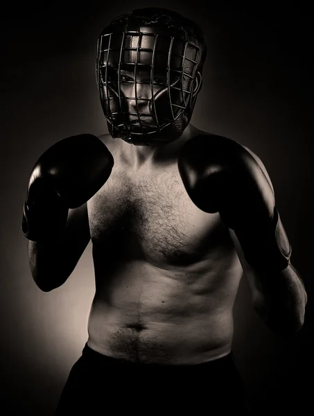 Strong aggressive boxer — Stock Photo, Image