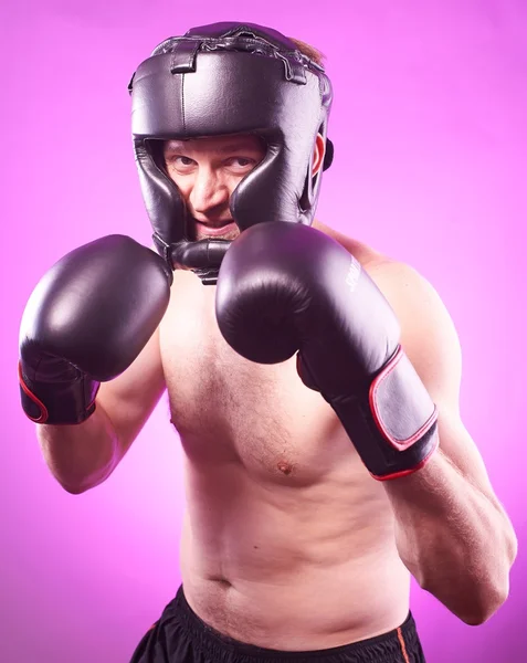 Strong aggressive boxer — Stock Photo, Image