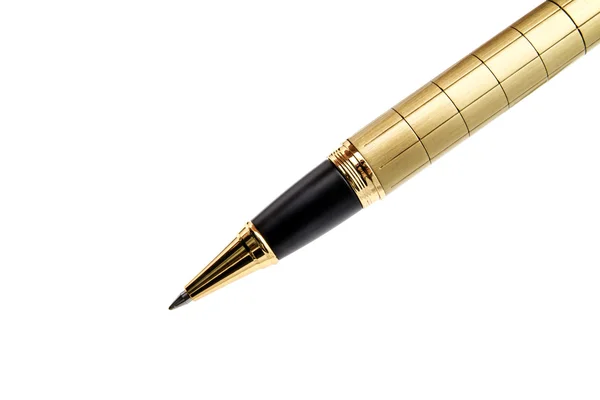 Gold Ballpoint Pen — Stock Photo, Image