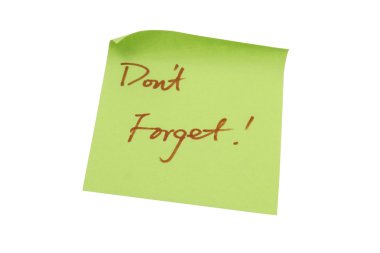 Yeşil kısa not kağıdı