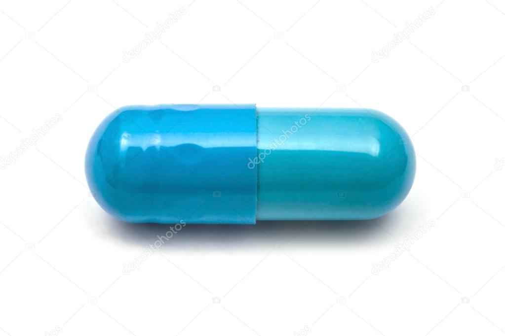 Blue capsule.