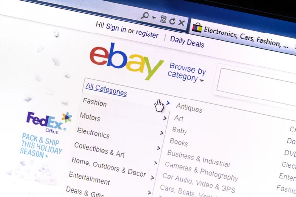 Sito web di Ebay — Foto Stock