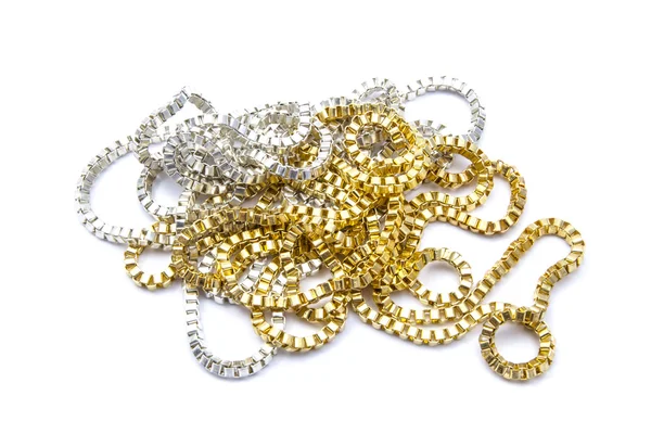 Stříbrné a zlaté náhrdelníky — ストック写真