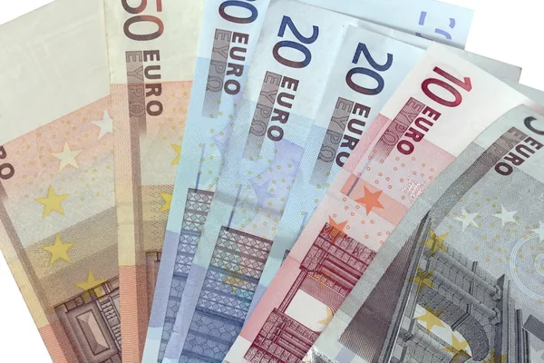 不同的欧元货币 — 图库照片