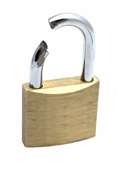 Broken padlock — Stock Photo, Image