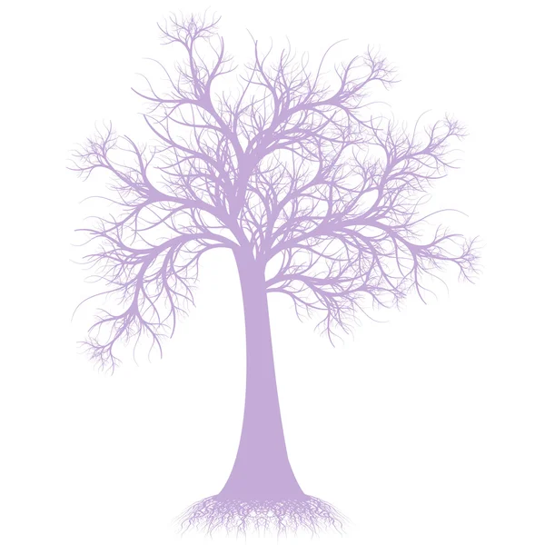 Silueta de árbol de arte — Vector de stock