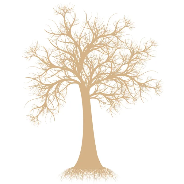 Sílhueta de árvore de arte — Vetor de Stock