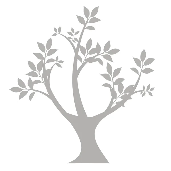 Konst träd silhouette — Stock vektor