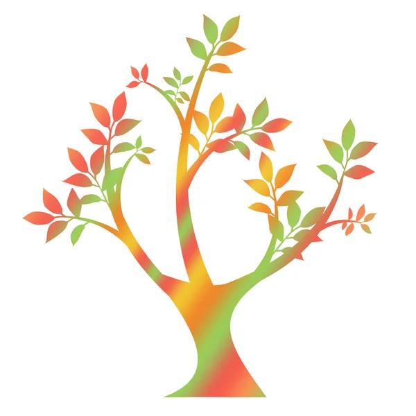 Árbol de arte colorido — Vector de stock