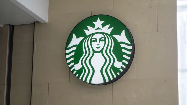 Starbucks znamení — Stock fotografie