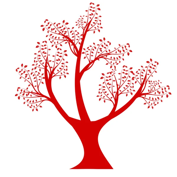 Umění strom silueta — Stockový vektor