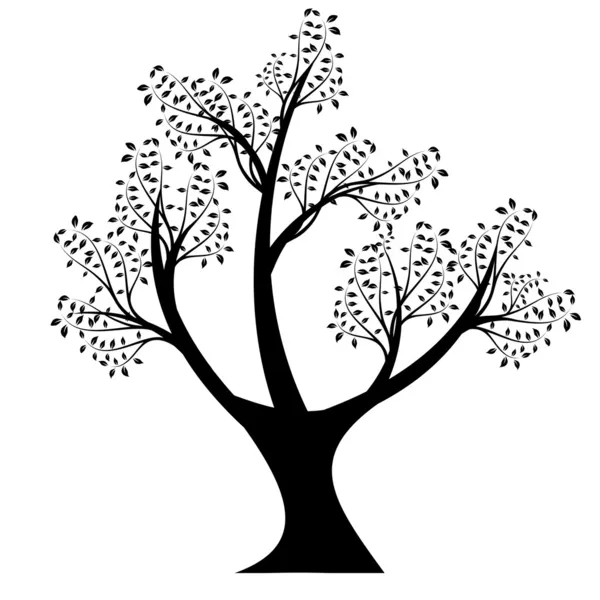 Silhouette albero d'arte — Vettoriale Stock