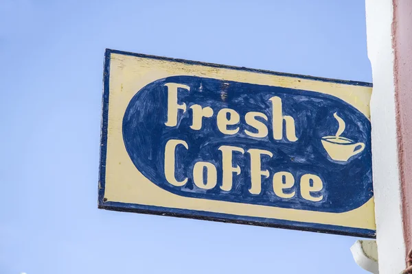 Zeichen für frischen Kaffee — Stockfoto