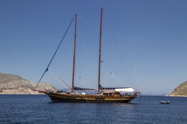 lindos Köyü, Rodos eski yelkenli tekne
