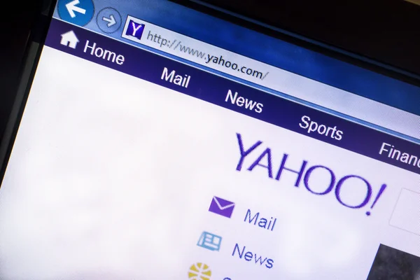 Yahoo-Webseite — Stockfoto