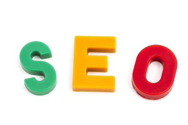 Magnet alphabet SEO — Stock Photo, Image