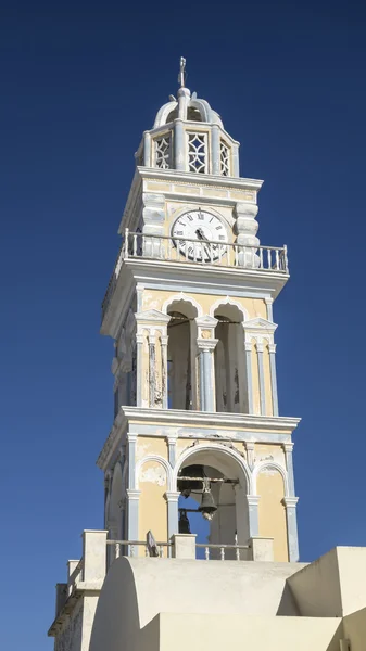 Kirche und blauer Himmel, Santorini, Griechenland — Stockfoto