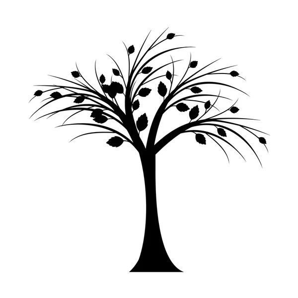 Silueta de árbol de arte — Vector de stock