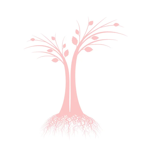 Art tree silhouette — Stock Vector