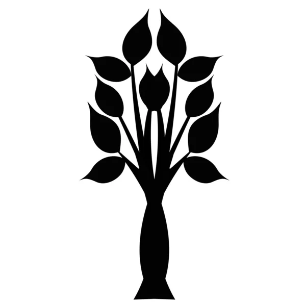 Art tree silhouette — Vector de stoc
