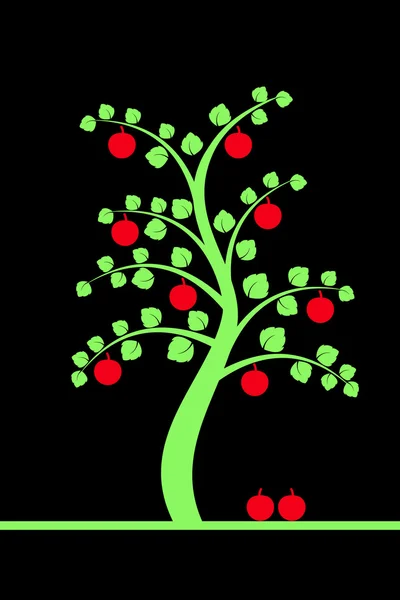 Appelboom — Stockvector