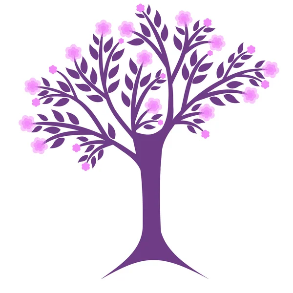 Árbol de flores — Vector de stock