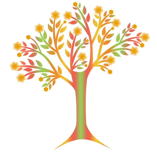 Árbol de flores — Vector de stock