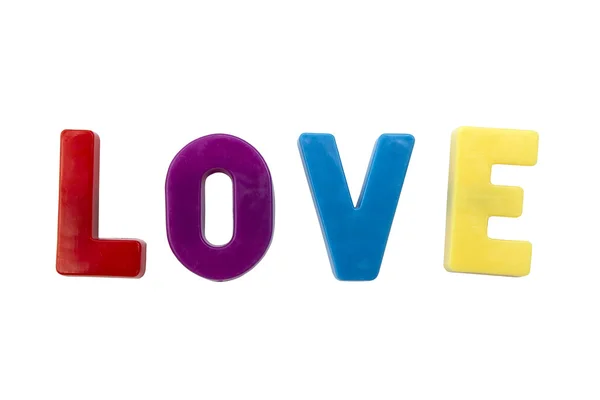 Letter magnets love — Stock Photo, Image