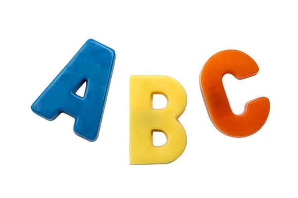 Letter magnets A B C — Stock Photo, Image