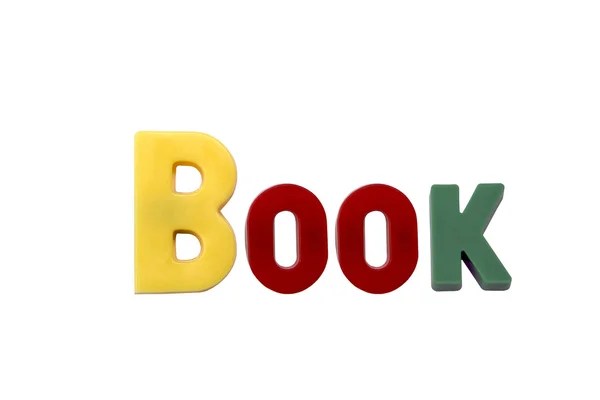 Letter magnets BOOK — Stock Photo, Image