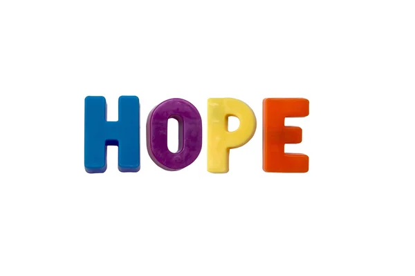 Dopis magnety naděje — Stock fotografie