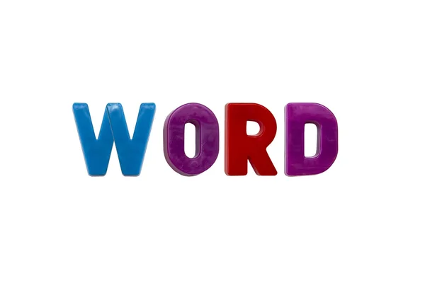 Buchstabenmagnete Wort — Stockfoto