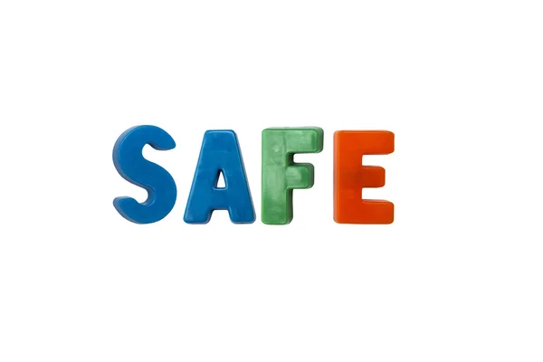 Letter magnets SAFE — Stock Photo, Image