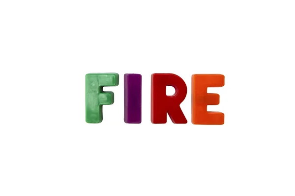 Ímãs de letras fogo — Fotografia de Stock