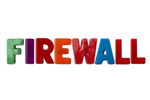 Ímãs de letras FIREWALL — Fotografia de Stock